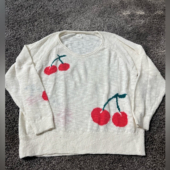 Lou & Grey Sweaters - Loft Lou & Grey Cherry Sweater Pullover Women’s Size Petite Large Cute Spring